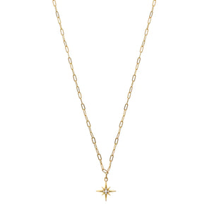 Orelia Pearl Starburst Long Necklace - Gold/Silver