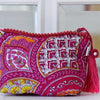 Powell Craft Raspberry Paisley Make Up Bag