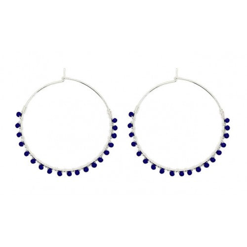 Isles & Stars Hoop Earrings With Coloured Beads