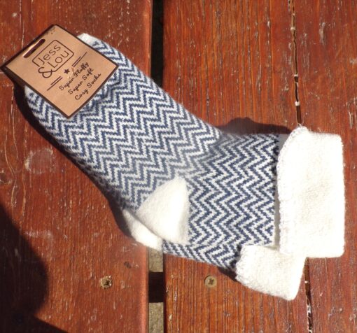 Jess & Lou Herringbone Cosy Cuff Socks