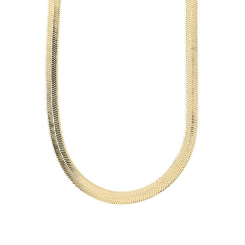 Orelia Chunky Flat Snake Chain Necklace