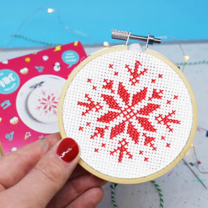 The Make Arcade Scandi Snowflake Mini Cross Stitch Kit