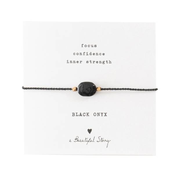 A Beautiful Story Black Onyx Gemstone Bracelet