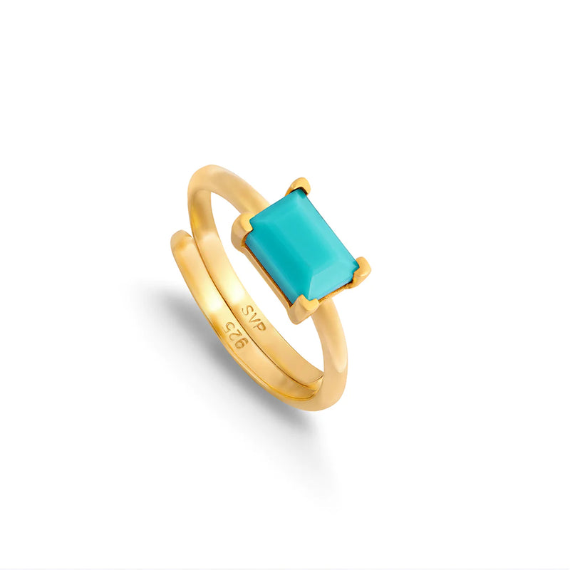 Sarah Verity Indu Turquoise Gold Ring