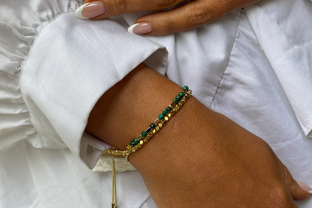 Boho Betty Morse Code Confidence Gemstone Bracelet