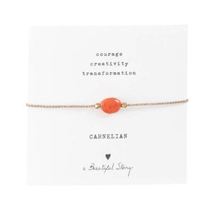 A Beautiful Story Carnelian Gemstone Bracelet
