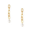 Orelia Chunky Chain Drop Pearl Earrings