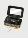 Estella Bartlett Large Rectangle Jewellery Box - Black Croc/Cheetah Print
