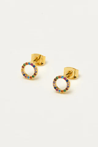 Estella Bartlett Rainbow Circle Earrings