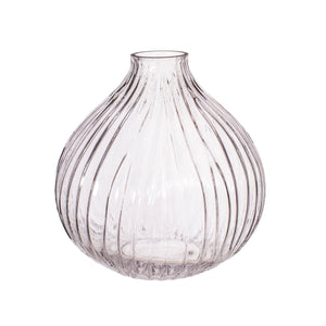 Large Fluted Glass Vase Green