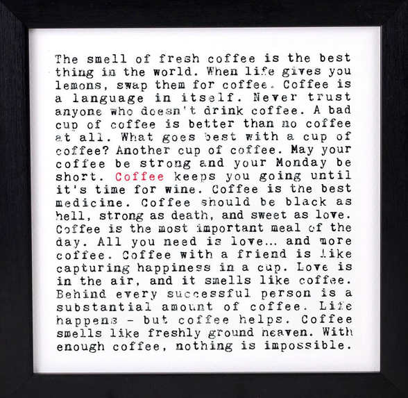 Wise words - Coffee Print