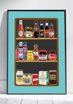 The Wall Chart Co. Condiment Shelf Print