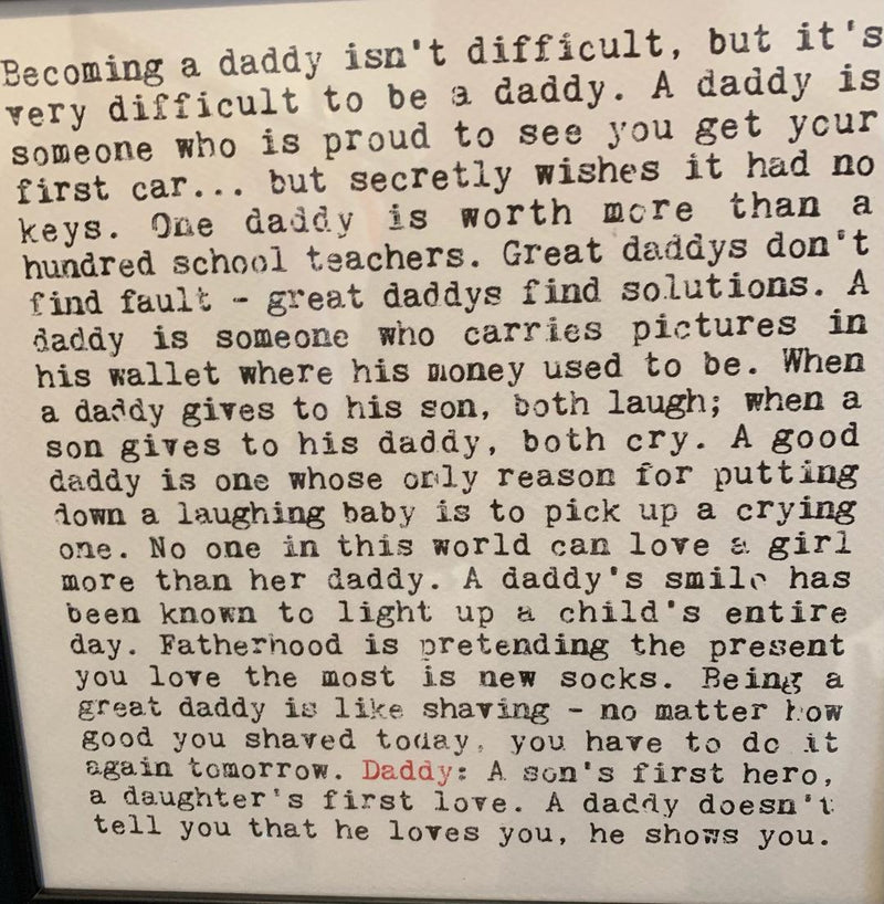 Wise Words - Daddy Print