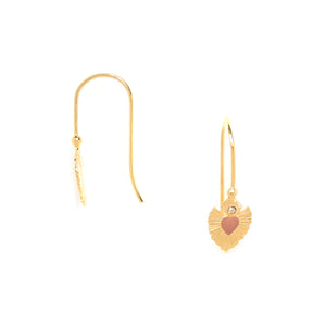 Elka London Lovely Mini Heart Hook Earrings