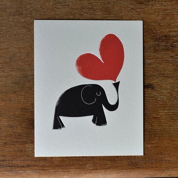 Ink Press Elephant & Heart Card