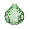 Large Fluted Glass Vase Green