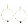 Isles & Stars Hoops With Star Beads - Gold or Silver