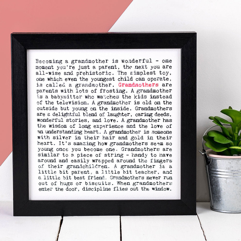 Wise Words - Grandmothers Print