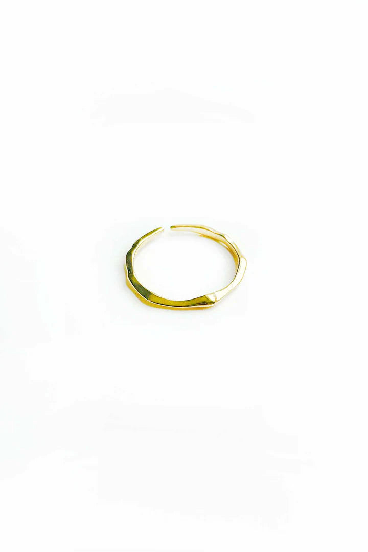 Formation Hammered Stacker Ring