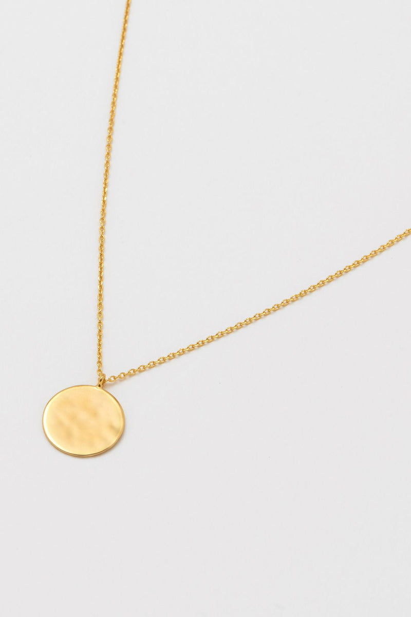 Estella Bartlett Hammered Disc Pendant