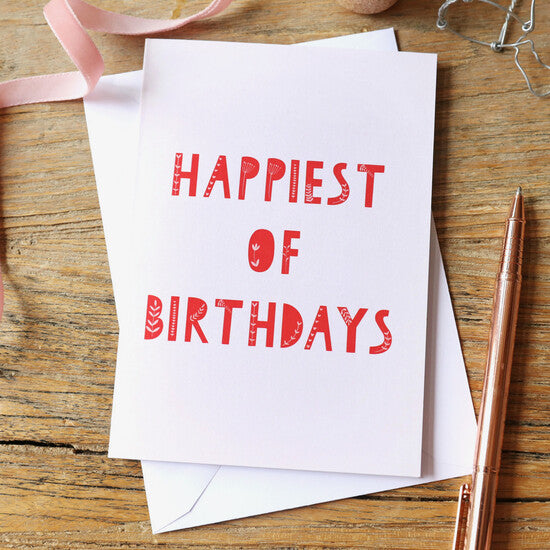 Lisa Angel Happiest Of Birthdays Card