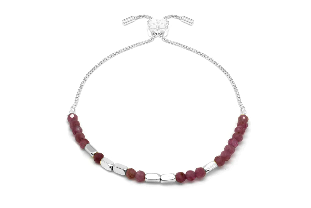 Boho Betty Morse Code Happiness Gemstone Bracelet