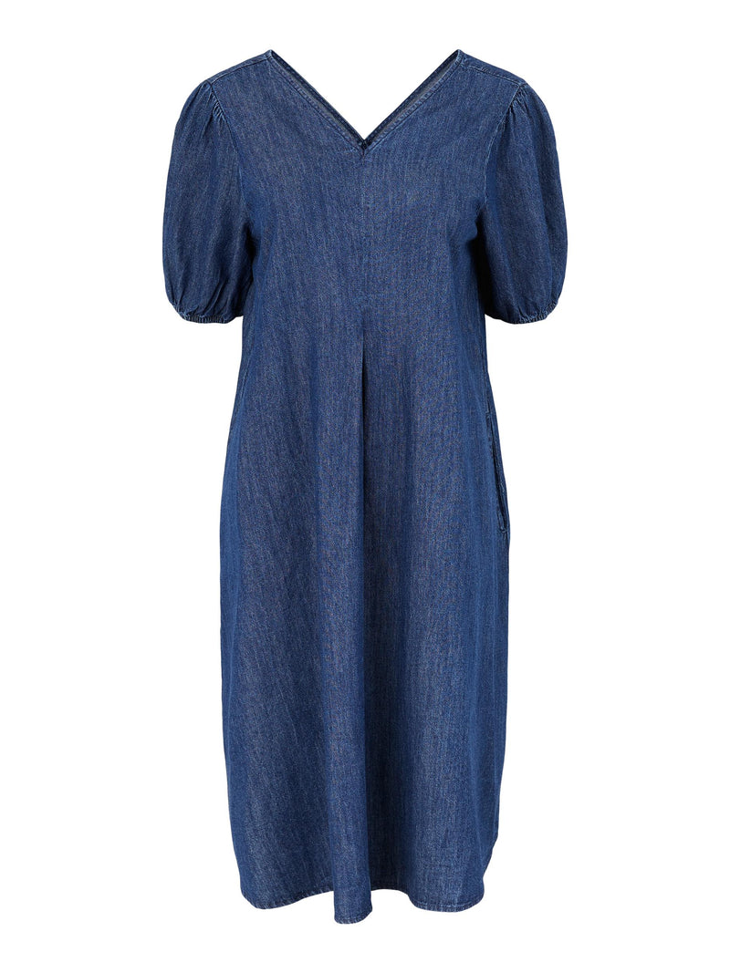 Pieces Hope V-neck Denim Dress