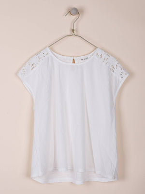 Indi & Cold Cutout Embroidered T-Shirt