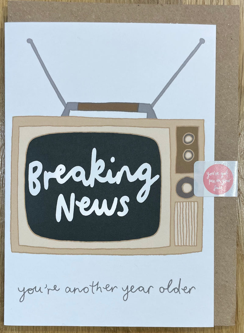 You've Got Pen On Your Face 'Breaking News' Card