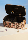 Estella Bartlett Mini Jewellery Box - black/dusky pink/gold/leopard/cheetah print