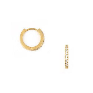 Orelia Mini Pave Huggie 12mm Hoop