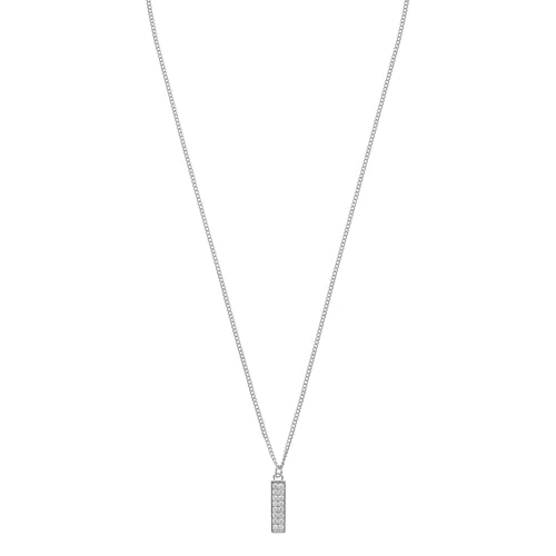 Orelia Pave Bar Necklace - Gold/Silver