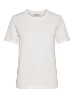 Pieces Ria Organic Cotton White T Shirt