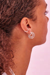 Estella Bartlett Organic Hoop Earring With CZ