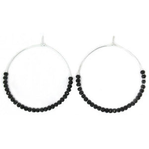 Isles & Stars Large Round Hoop with Glass Beads Earrings