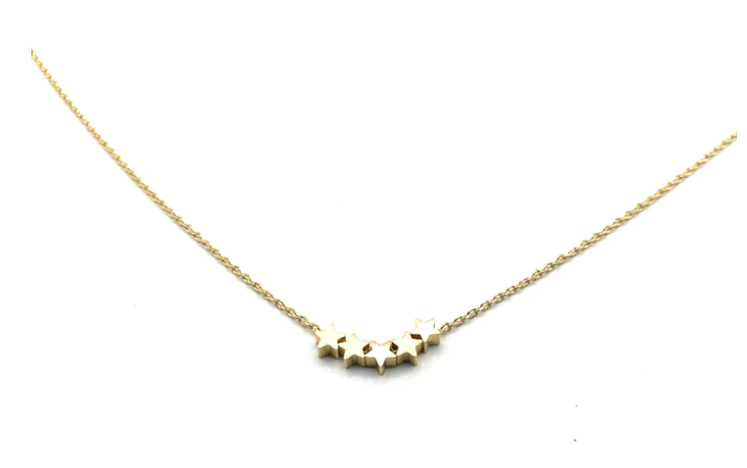 Sixton London 5 Star Gold Necklace