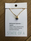 State of A Birthstone Necklace