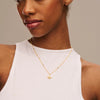 Orelia Pearl Starburst Charm Necklace