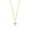 Orelia Pearl Starburst Charm Necklace