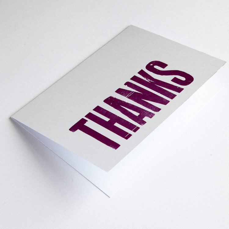 Nice & Graphic 'Thanks' Card