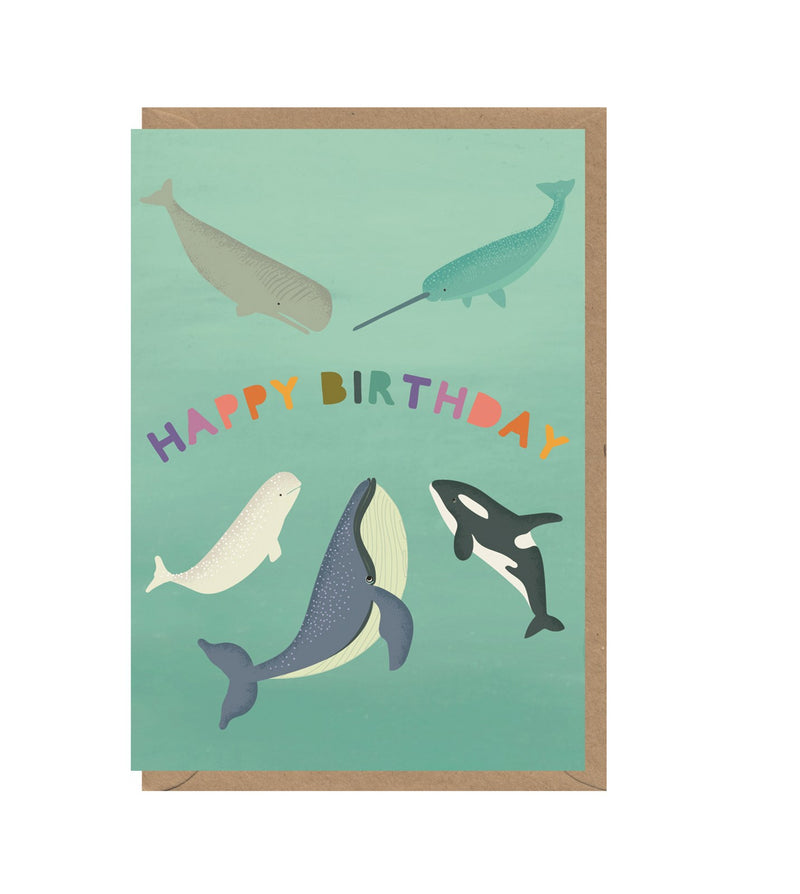 Birthday Whales Card