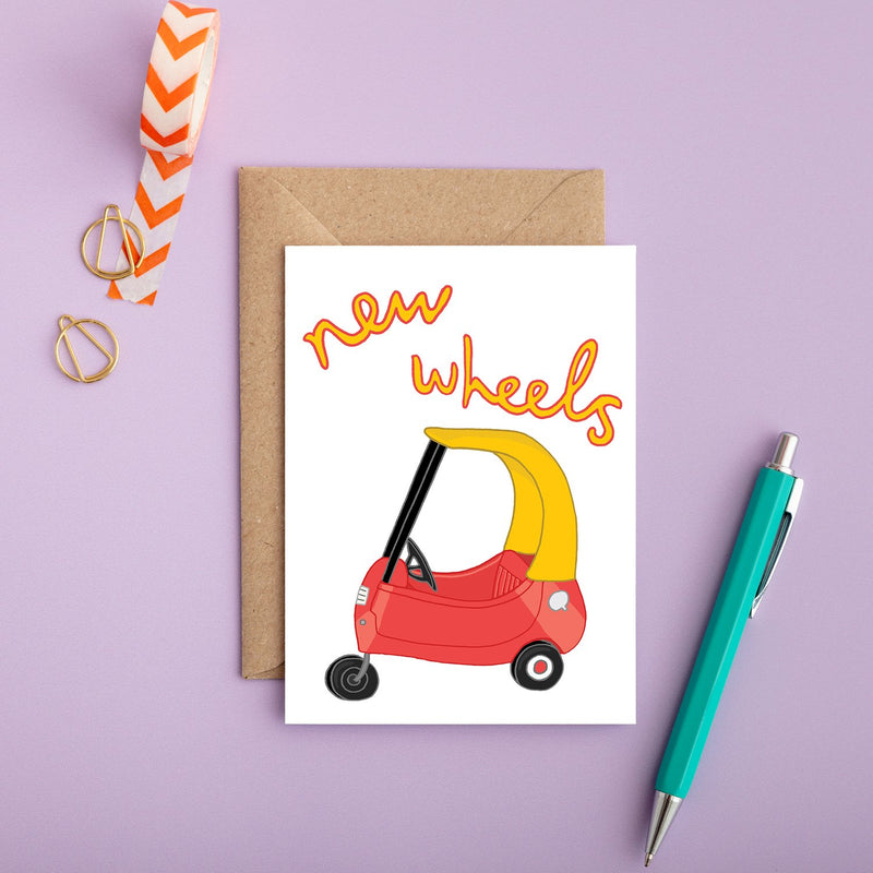 You've Got Pen On Your Face 'New Wheels' Card