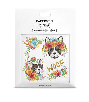 Paperself Woof Temporary Tattoo Stickers