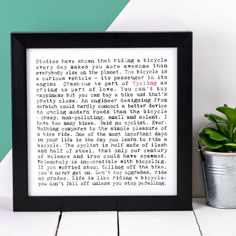 Wise Words - Cycling Print