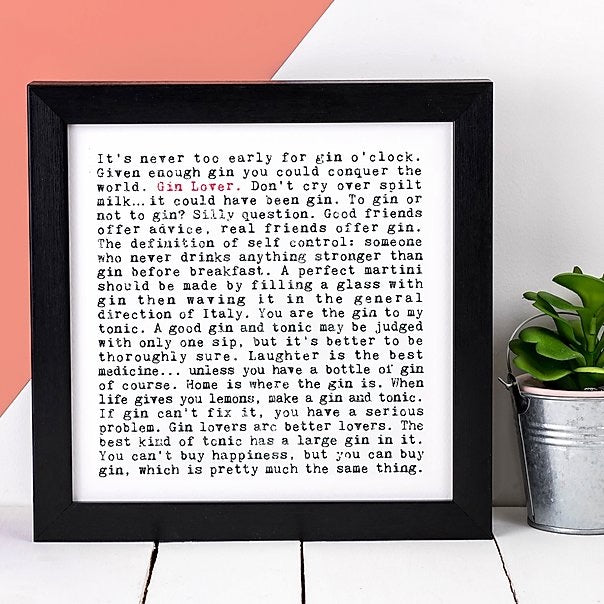 Wise Words - Gin Lover Print